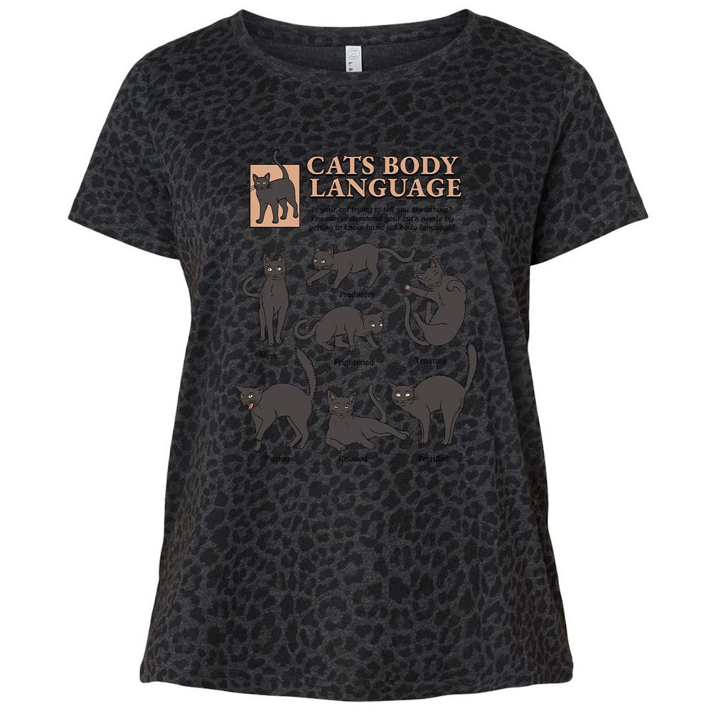 Ladies Curvy Jersey - HYF1AZV7 - Black Leopard - 11