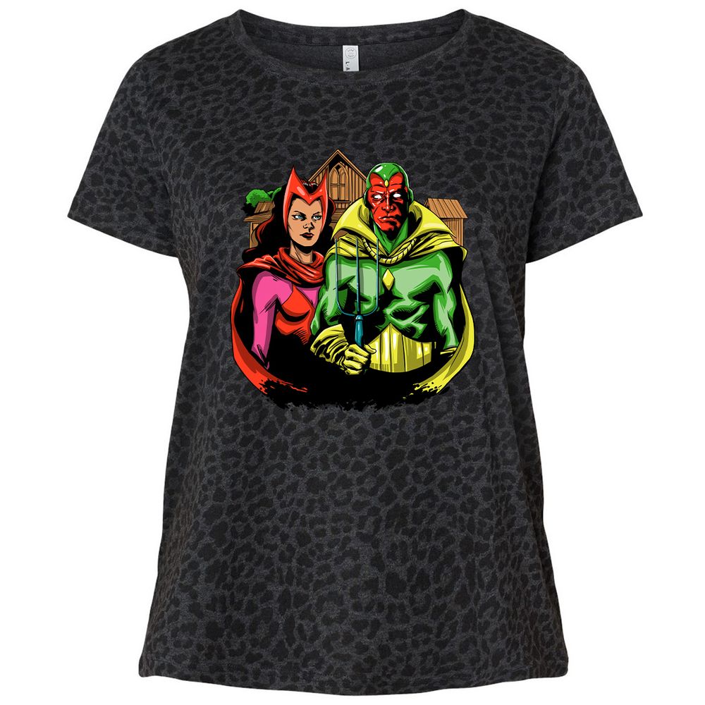 Ladies Curvy Jersey - L53TK7SD - Black Leopard - 11