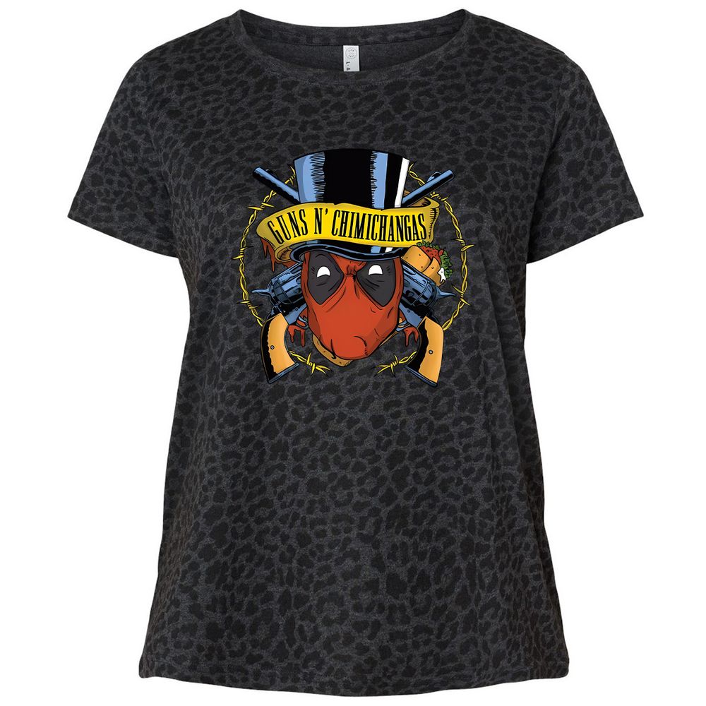 Ladies Curvy Jersey - YQV3Y9JP - Black Leopard - 11