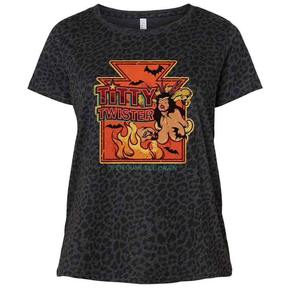 Ladies Curvy Jersey - NVN4TTM9 - Black Leopard - 11