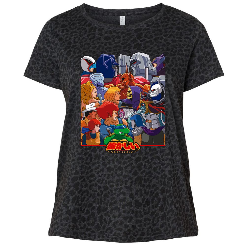 Ladies Curvy Jersey - QPJLQQYC - Black Leopard - 11