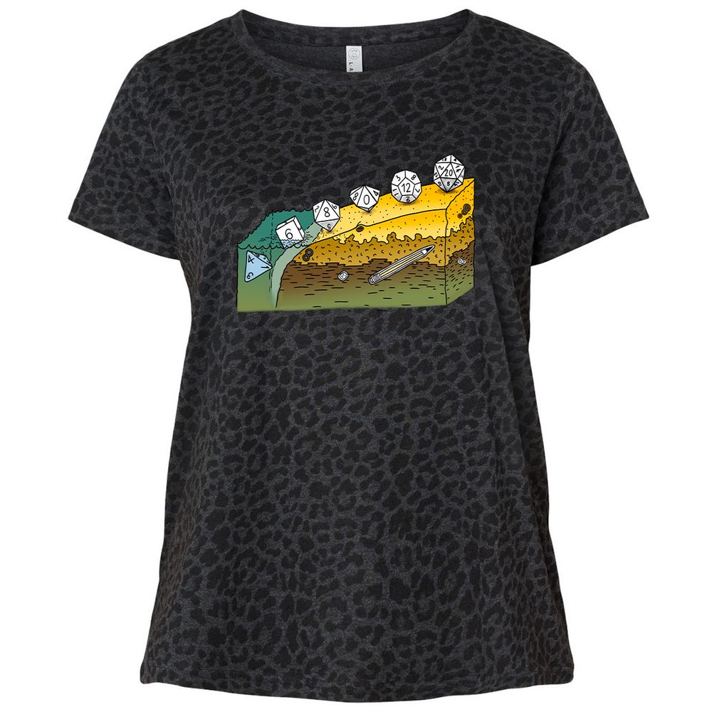 Ladies Curvy Jersey - FPTUV1JQ - Black Leopard - 11