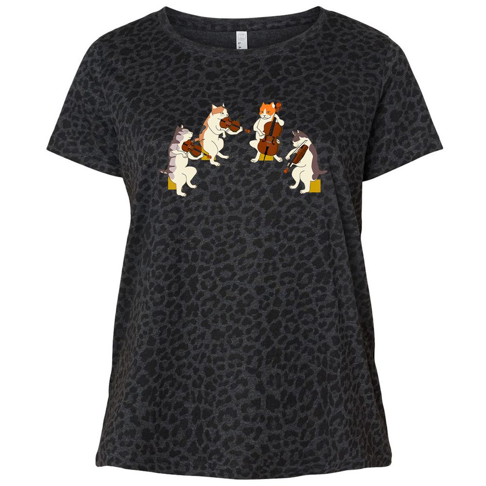 Ladies Curvy Jersey - 4R1AYBVU - Black Leopard - 11