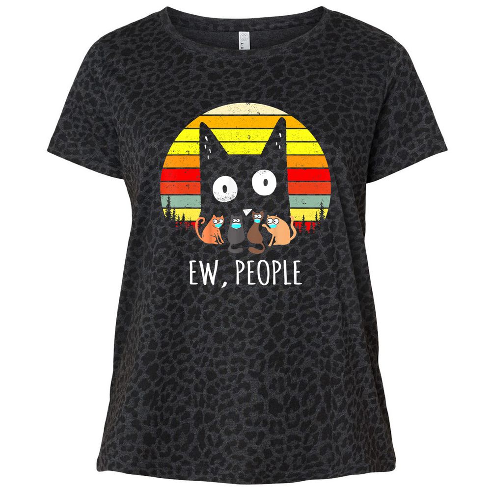 Ladies Curvy Jersey - C78JNPMF - Black Leopard - 11