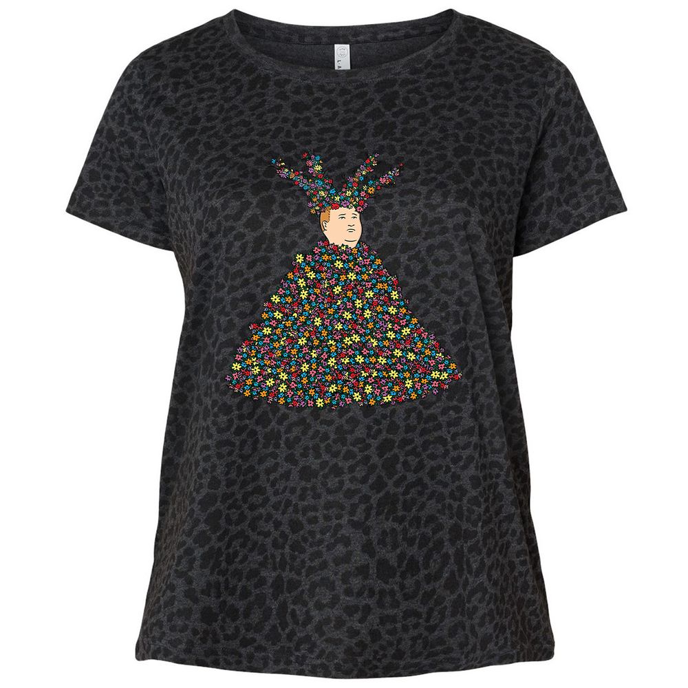 Ladies Curvy Jersey - 7VX31BP5 - Black Leopard - 11