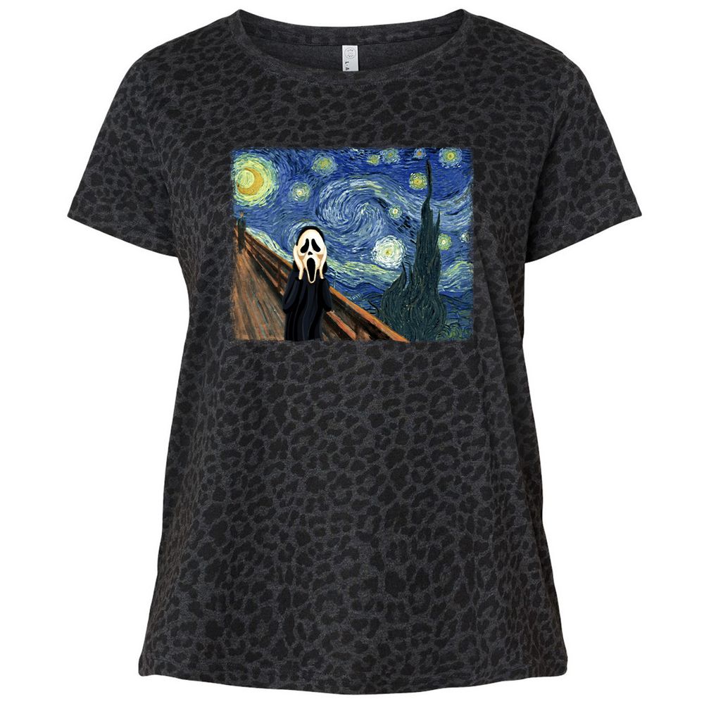 Ladies Curvy Jersey - MYCACDQF - Black Leopard - 11