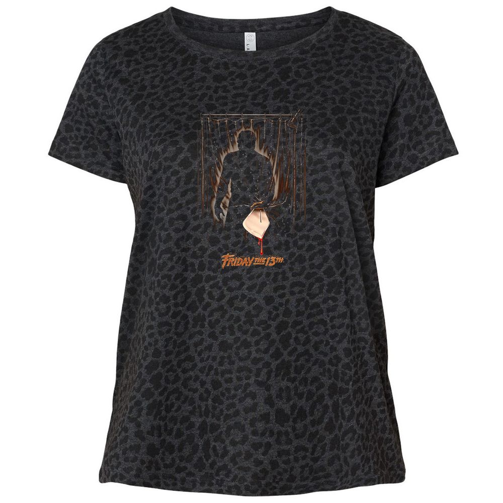 Ladies Curvy Jersey - PFXYLPFK - Black Leopard - 11