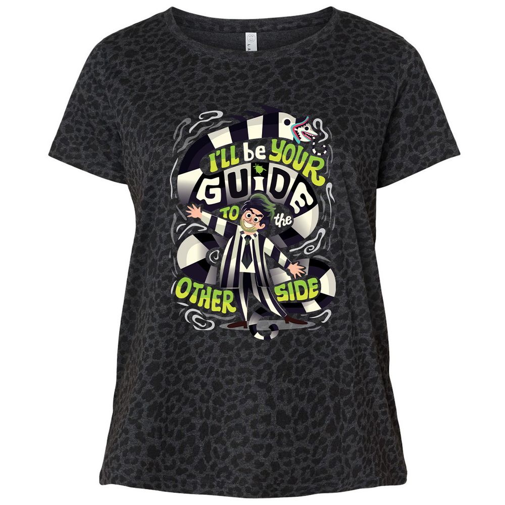 Ladies Curvy Jersey - XVEMGA9M - Black Leopard - 11