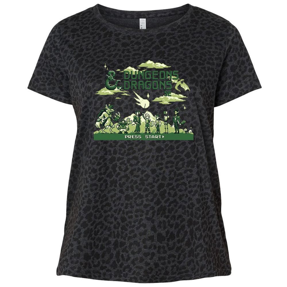 Ladies Curvy Jersey - X5N5EUE3 - Black Leopard - 11