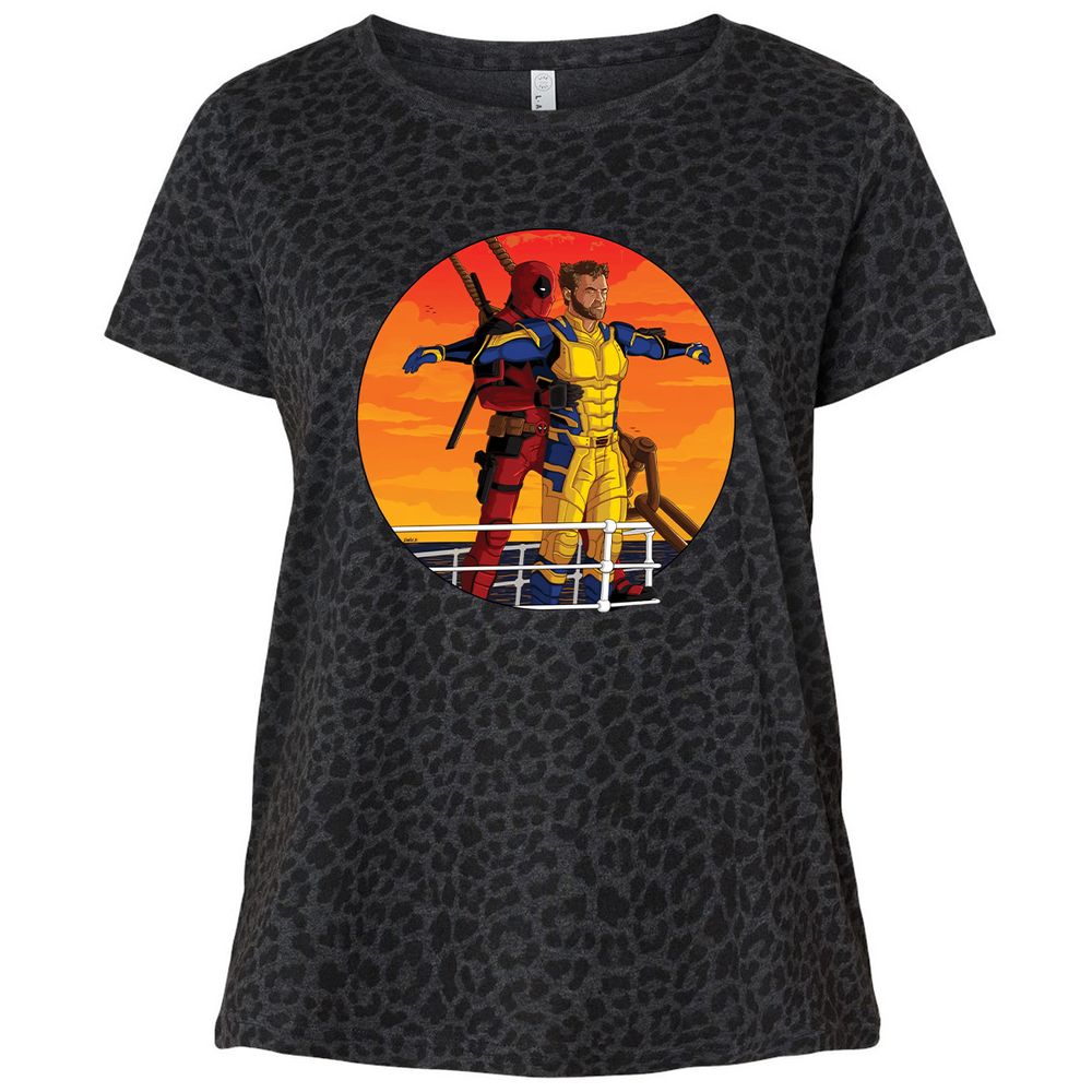 Ladies Curvy Jersey - AG6EPG4R - Black Leopard - 11