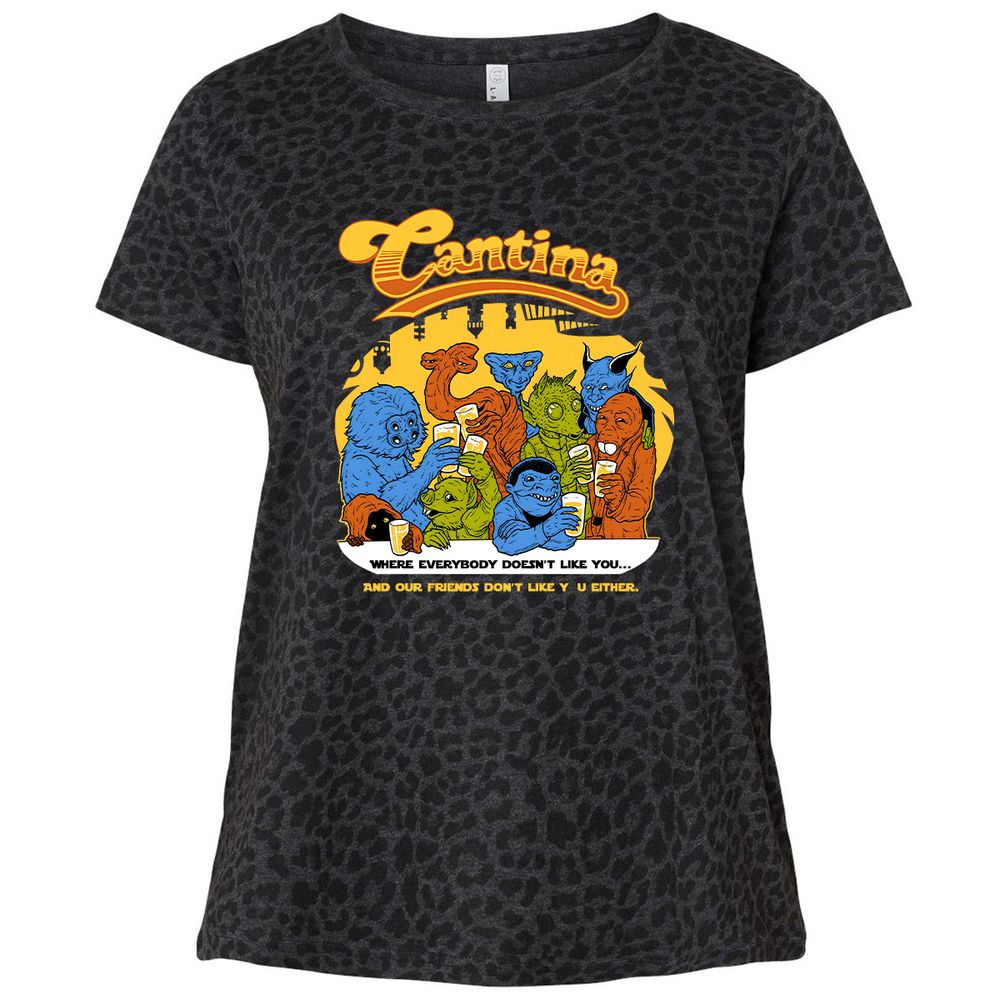 Ladies Curvy Jersey - F8S335QM - Black Leopard - 11