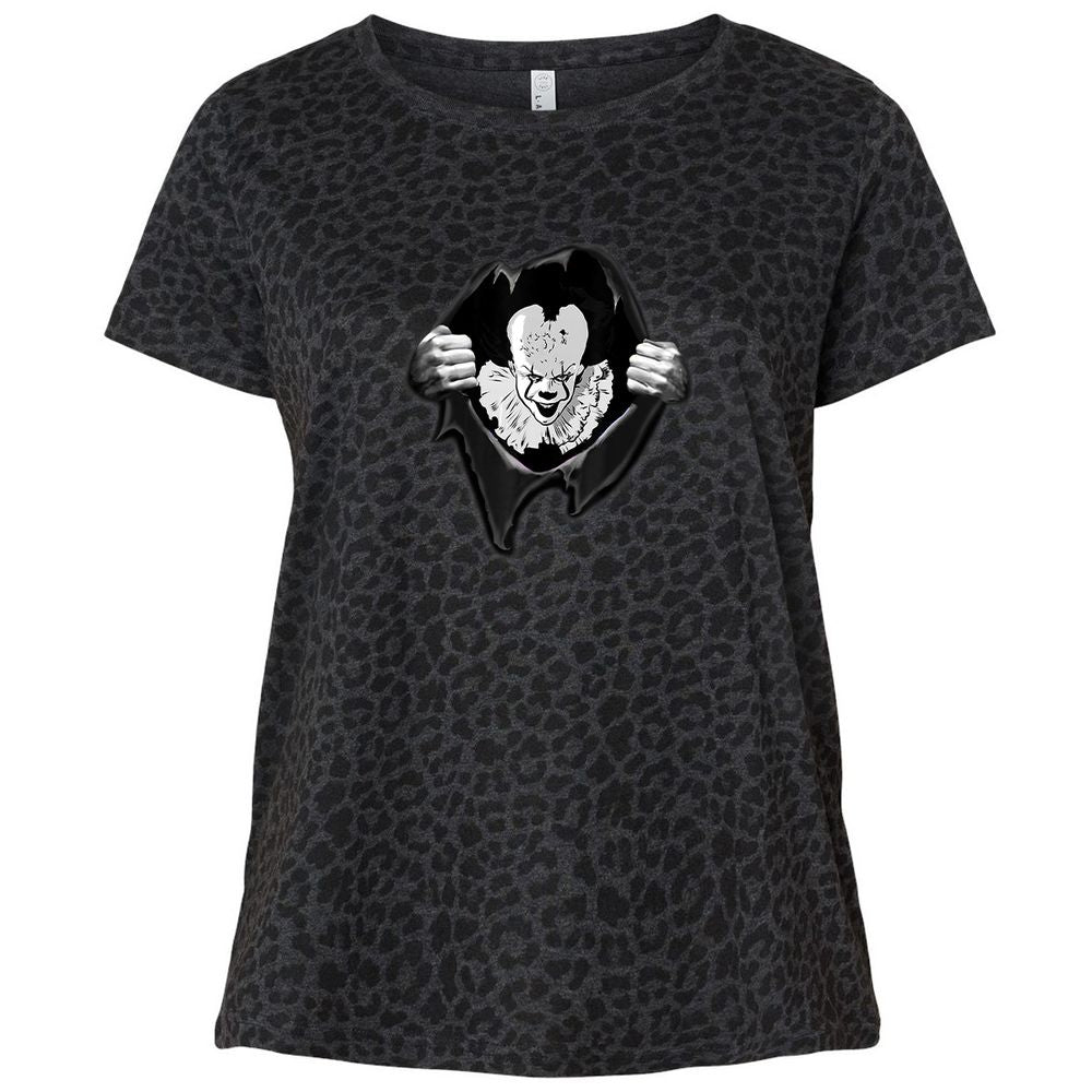 Ladies Curvy Jersey - 6RHW8QUS - Black Leopard - 11