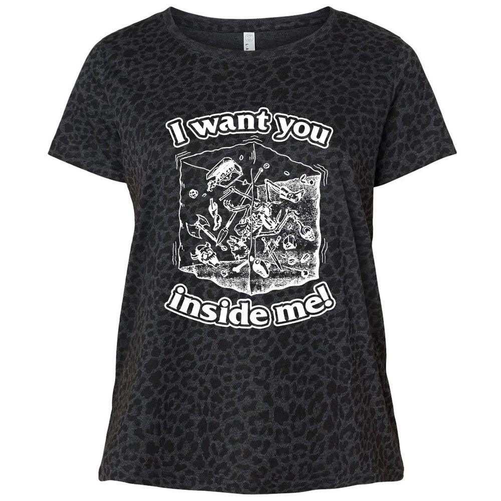 Ladies Curvy Jersey - 7ZKWE686 - Black Leopard - 11