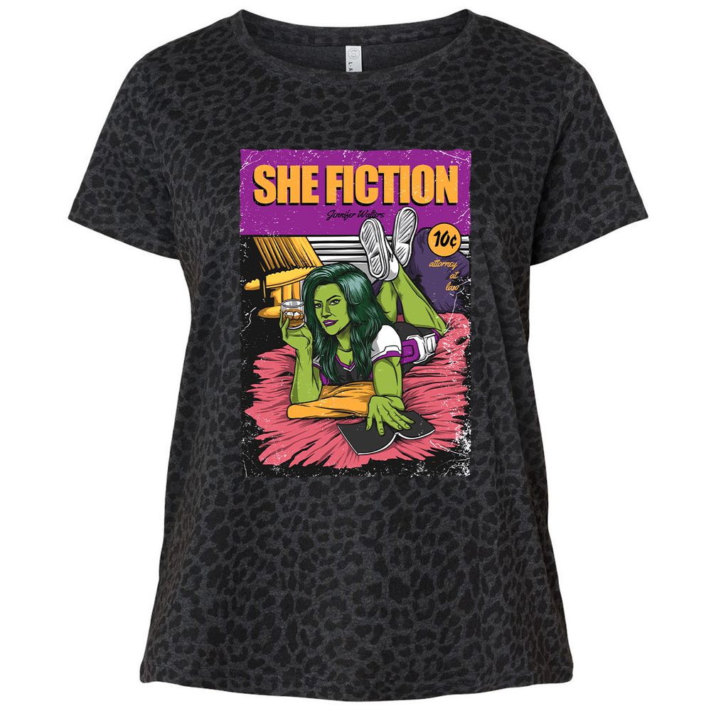 Ladies Curvy Jersey - 6D99RCWL - Black Leopard - 11