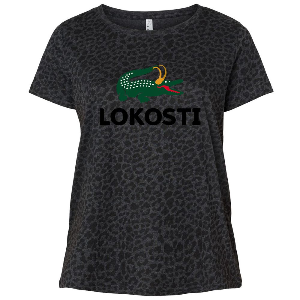 Ladies Curvy Jersey - UBZMNYLQ - Black Leopard - 11