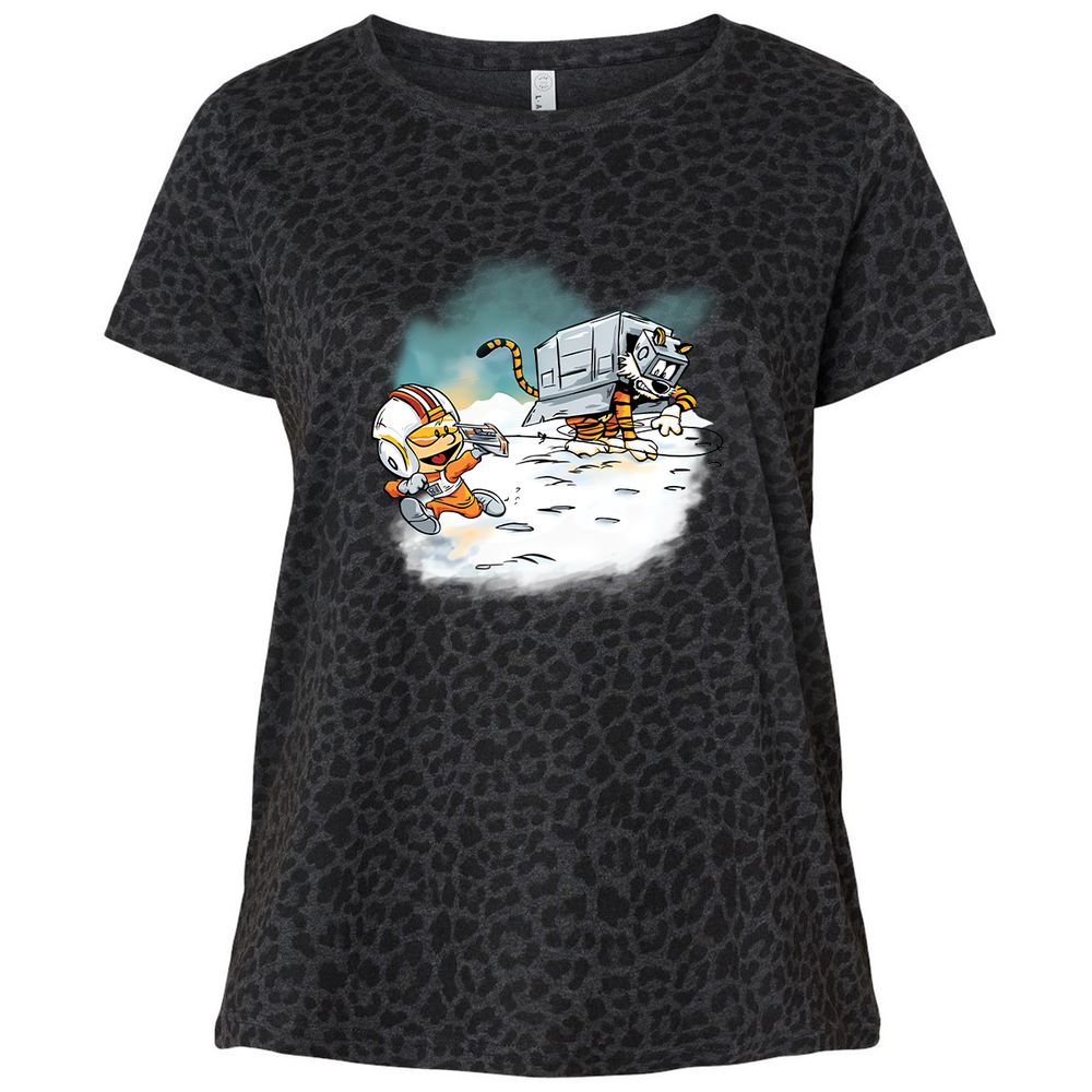 Ladies Curvy Jersey - 9CAUKCZ3 - Black Leopard - 11