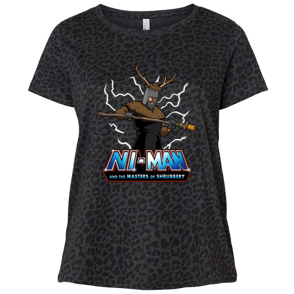 Ladies Curvy Jersey - ER69K3QN - Black Leopard - 11