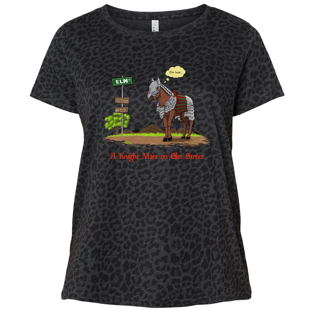 Ladies Curvy Jersey - 63WRHZLN - Black Leopard - 11