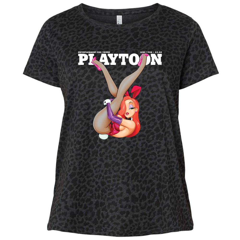 Ladies Curvy Jersey - VKME1MVP - Black Leopard - 11