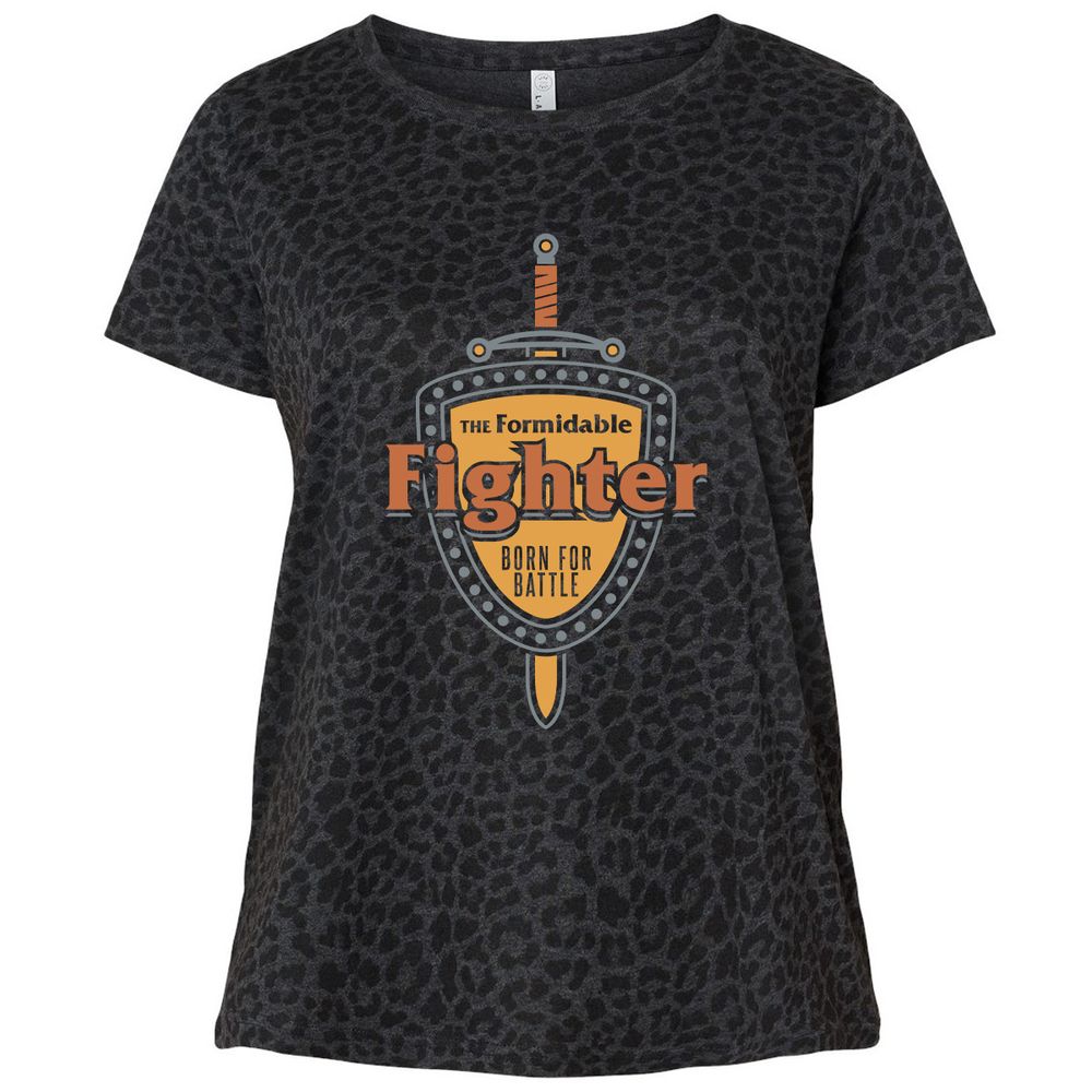 Ladies Curvy Jersey - KUUTBYBV - Black Leopard - 11