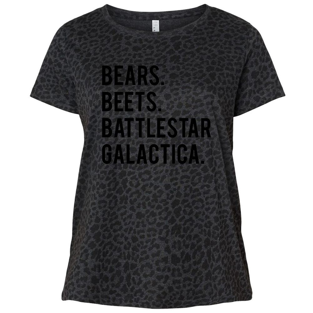 Ladies Curvy Jersey - R4MPGWFS - Black Leopard - 11