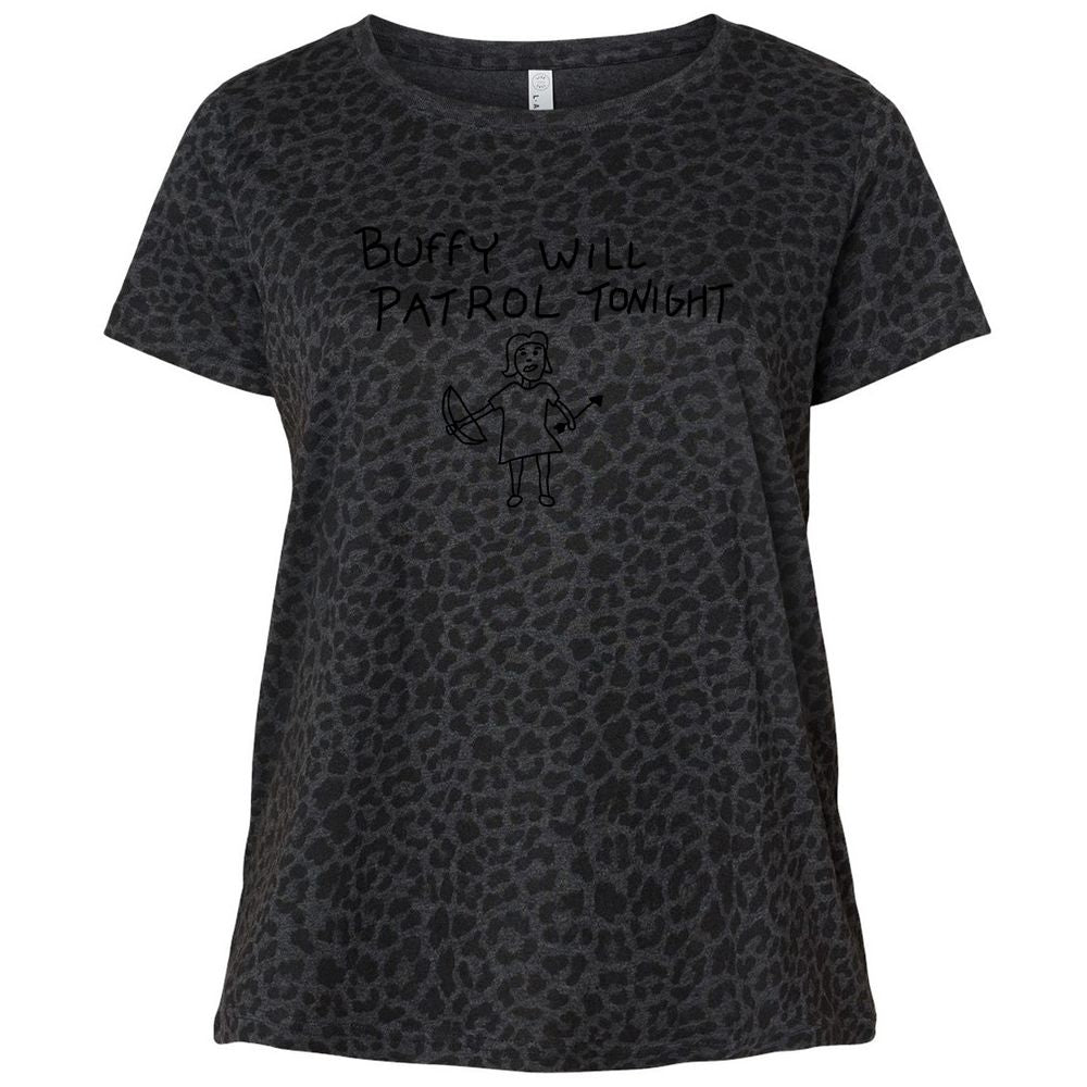Ladies Curvy Jersey - Z6NQAJSH - Black Leopard - 11