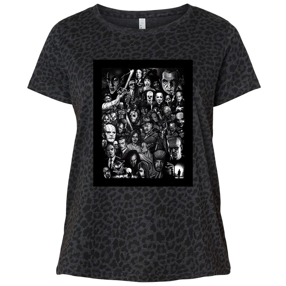 Ladies Curvy Jersey - J5DN6WE2 - Black Leopard - 11