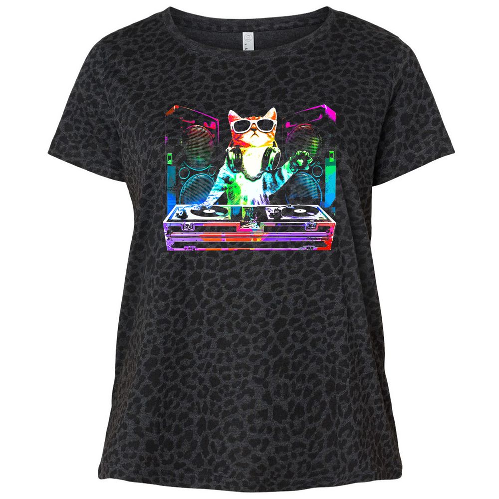 Ladies Curvy Jersey - 4JJZ56GU - Black Leopard - 11