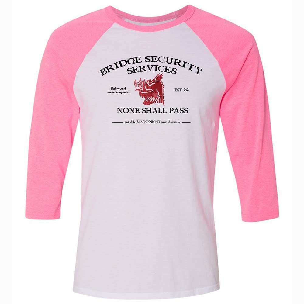 Unisex 3/4 Baseball Tee - 3WMV3F3F - White/Neon Pink - 12