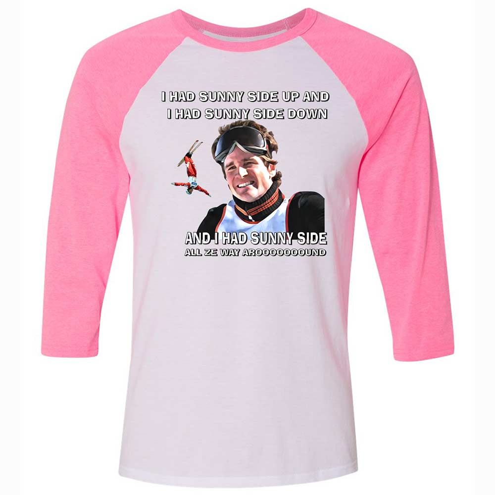 Unisex 3/4 Baseball Tee - SGWNMJJZ - White/Neon Pink - 12