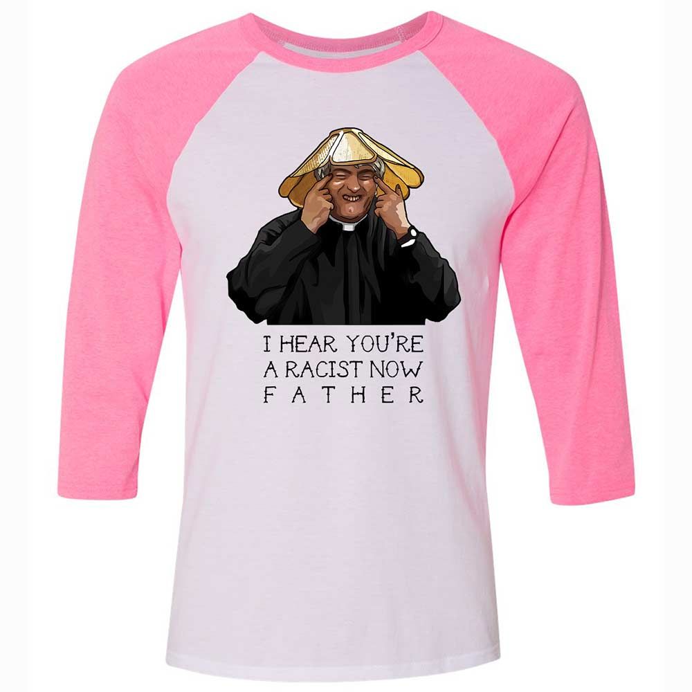 Unisex 3/4 Baseball Tee - G3M8BYR3 - White/Neon Pink - 12