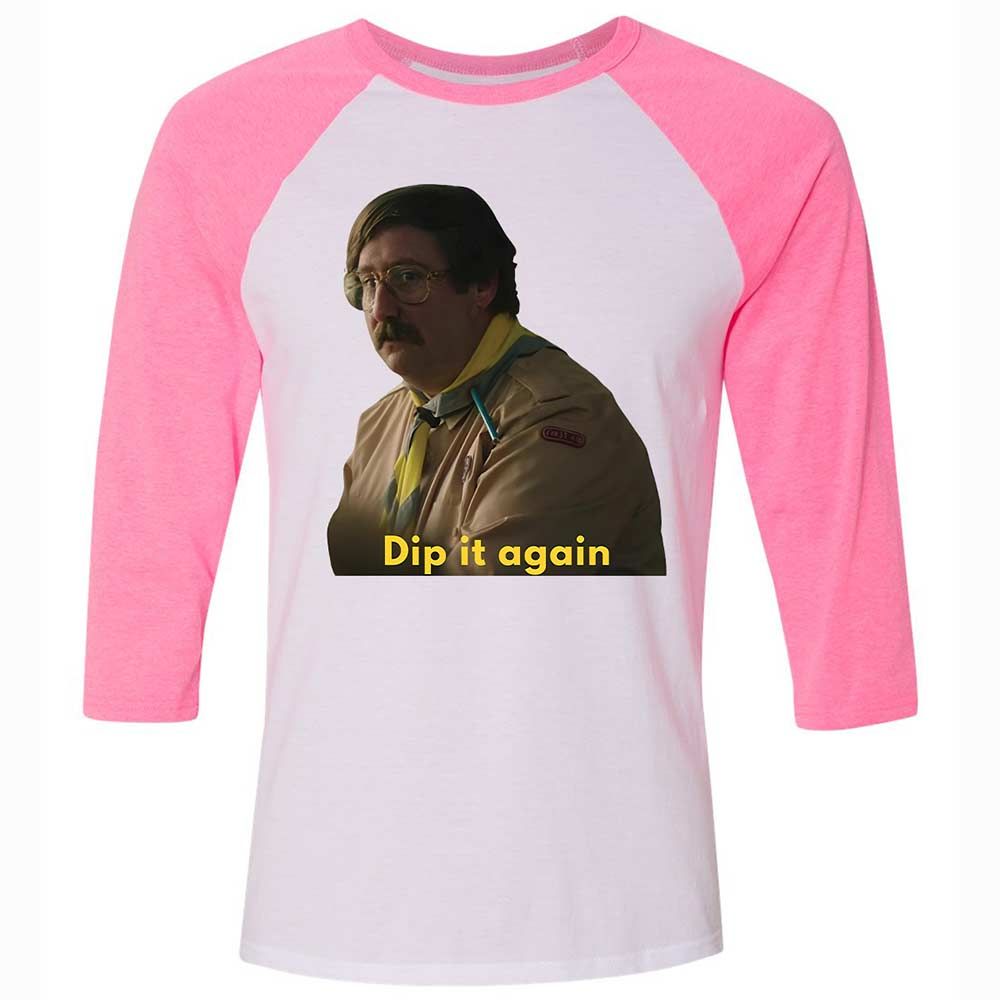 Unisex 3/4 Baseball Tee - NNR7198V - White/Neon Pink - 12