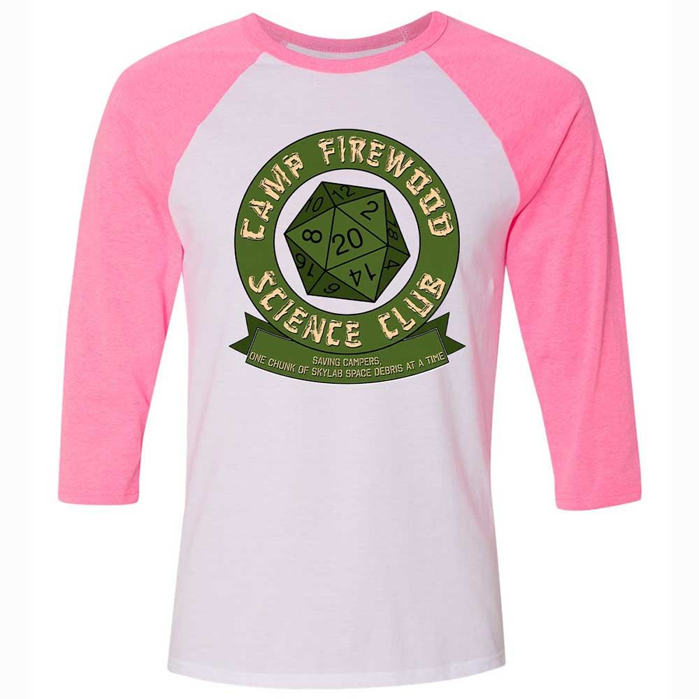 Camp Firewood Science Club - White/Neon Pink - 12