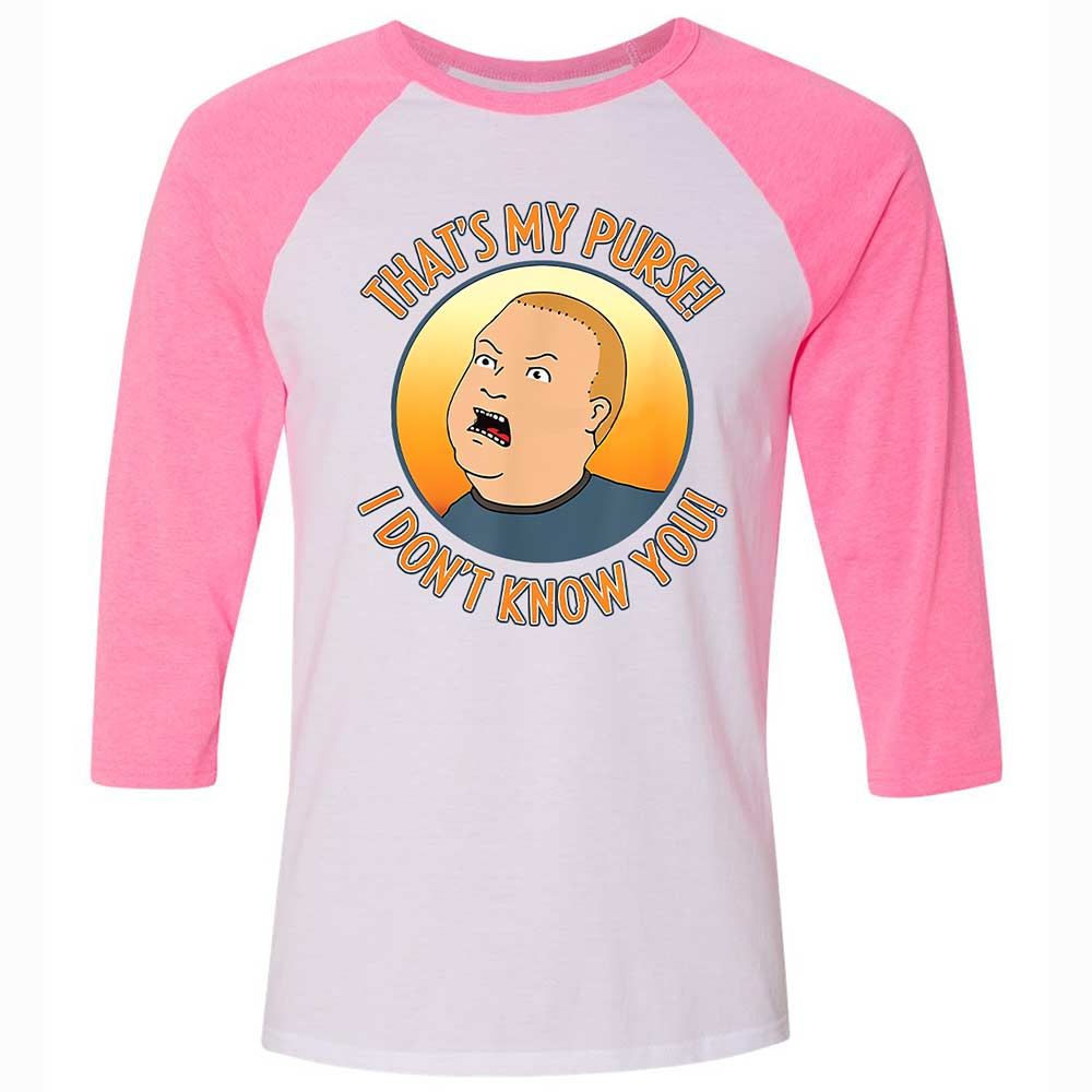 Unisex 3/4 Baseball Tee - 75NCL96N - White/Neon Pink - 12