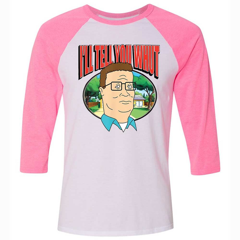 Unisex 3/4 Baseball Tee - 9UAWRSHW - White/Neon Pink - 12