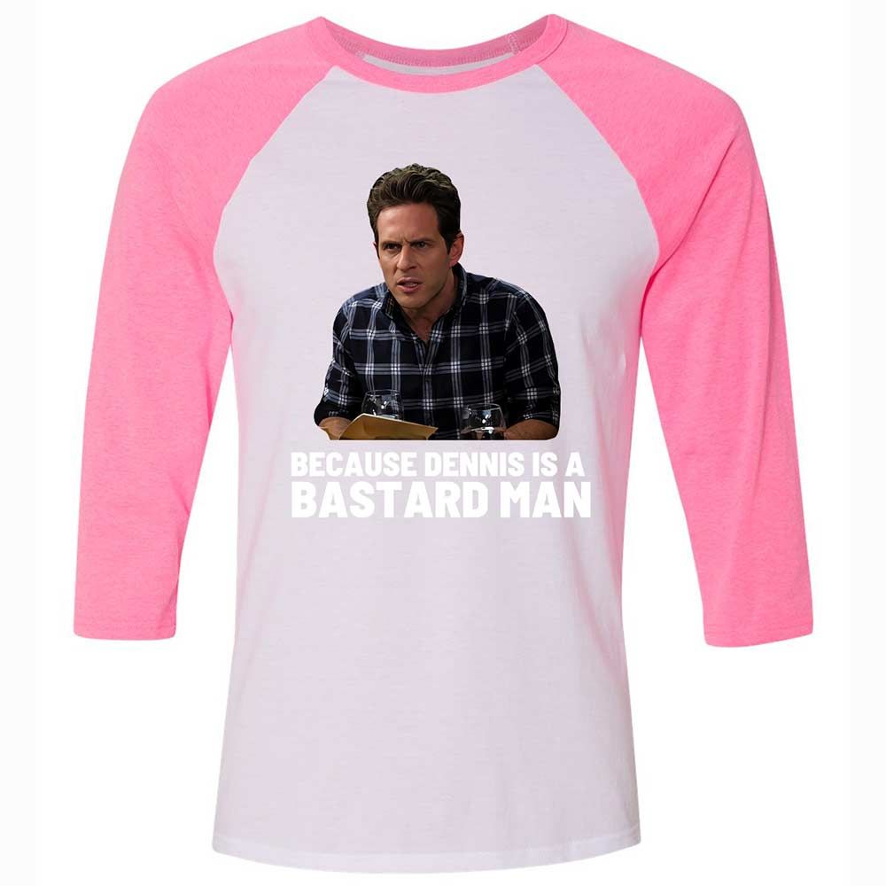 Unisex 3/4 Baseball Tee - 8Z2QSRYX - White/Neon Pink - 12