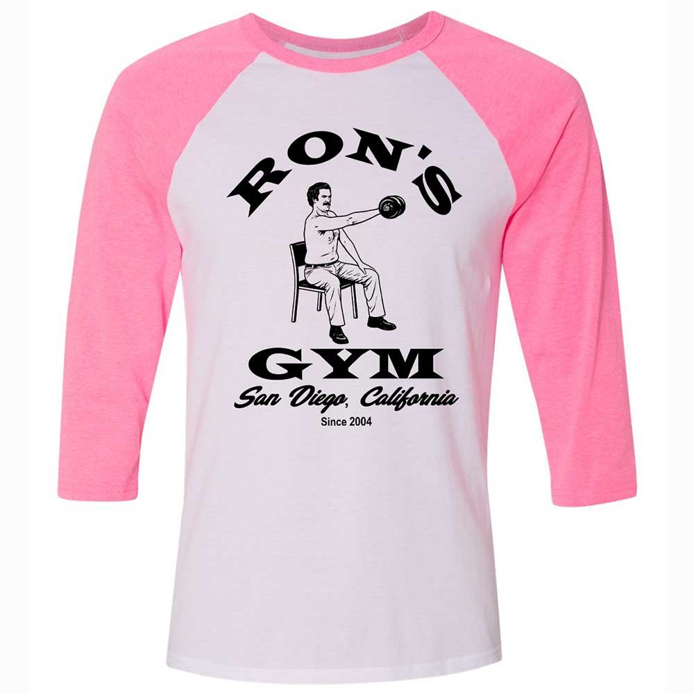Unisex 3/4 Baseball Tee - 1R34SE9J - White/Neon Pink - 12