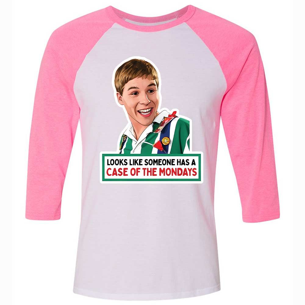 Unisex 3/4 Baseball Tee - BRG3Y9LG - White/Neon Pink - 12