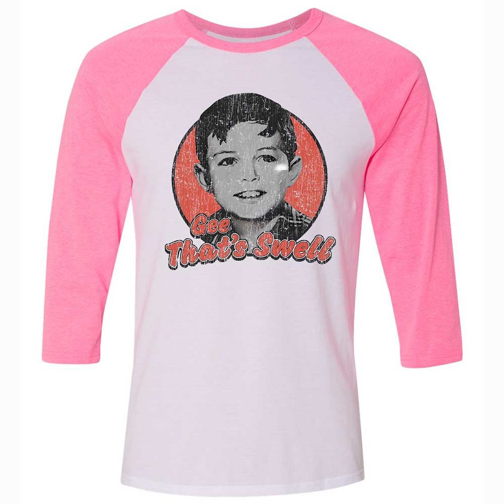 Unisex 3/4 Baseball Tee - GR6WSXSQ - White/Neon Pink - 12
