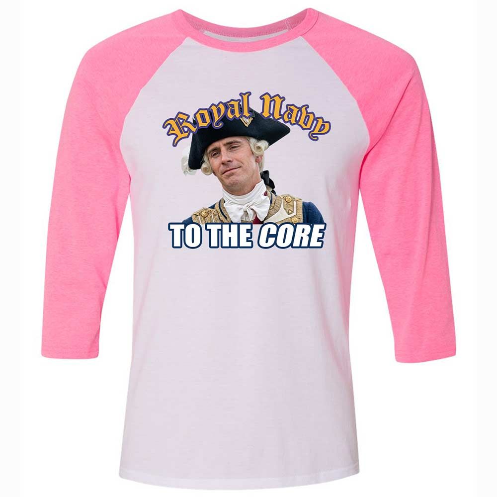Unisex 3/4 Baseball Tee - EKJE3359 - White/Neon Pink - 12