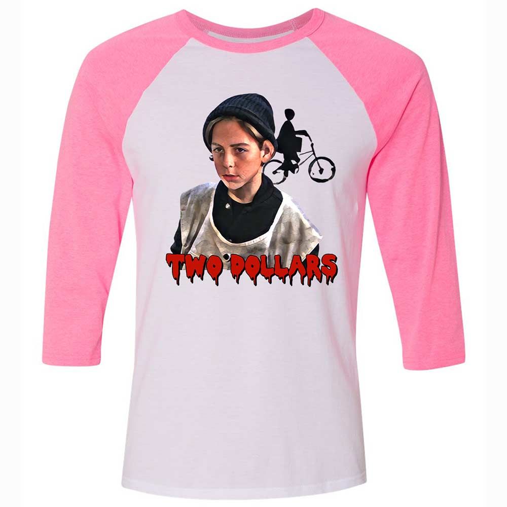 Unisex 3/4 Baseball Tee - 444N1V5R - White/Neon Pink - 12
