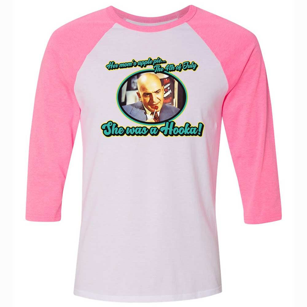 Unisex 3/4 Baseball Tee - GXDF43TR - White/Neon Pink - 12