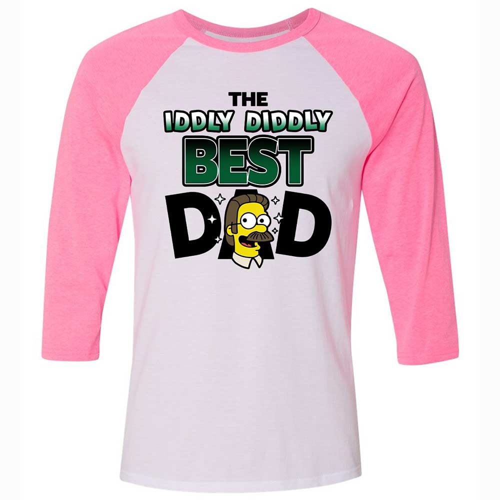 The Iddly diddly best dad - White/Neon Pink - 12
