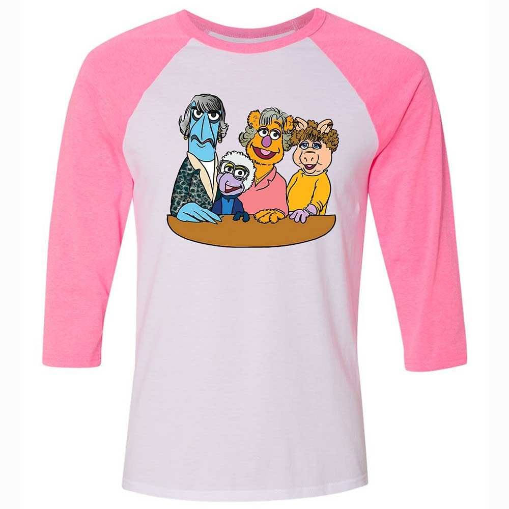 Unisex 3/4 Baseball Tee - DEKEHJBN - White/Neon Pink - 12