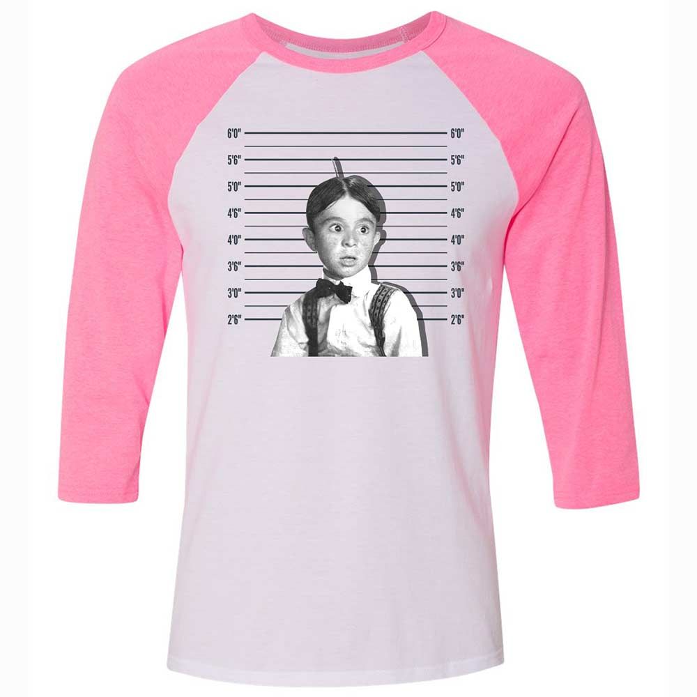 Unisex 3/4 Baseball Tee - HYU7W35M - White/Neon Pink - 12