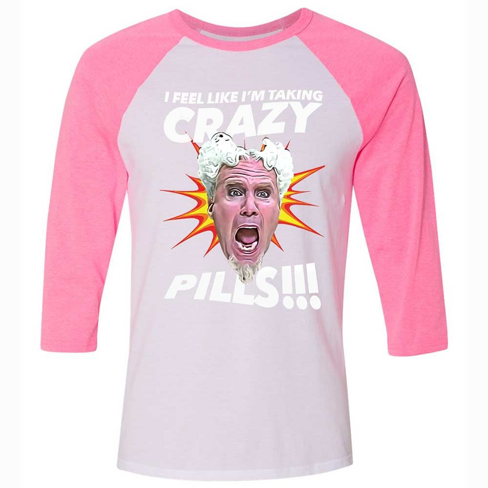 Unisex 3/4 Baseball Tee - 7XUX59QA - White/Neon Pink - 12
