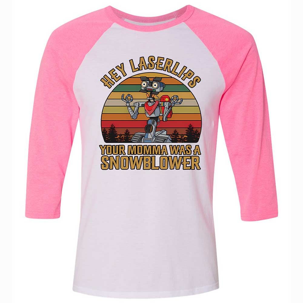 Unisex 3/4 Baseball Tee - LEGDN18G - White/Neon Pink - 12