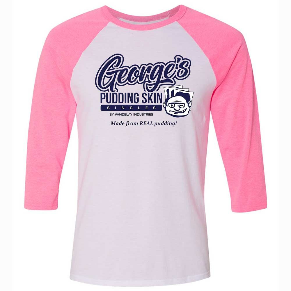 Unisex 3/4 Baseball Tee - P65TDVCW - White/Neon Pink - 12