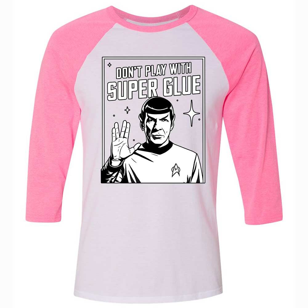 Unisex 3/4 Baseball Tee - BQHC8QQZ - White/Neon Pink - 12
