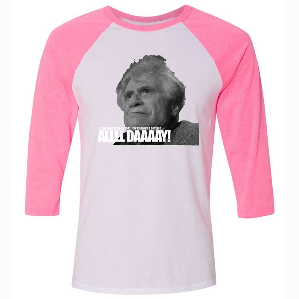 Unisex 3/4 Baseball Tee - J1V8H4RB - White/Neon Pink - 12